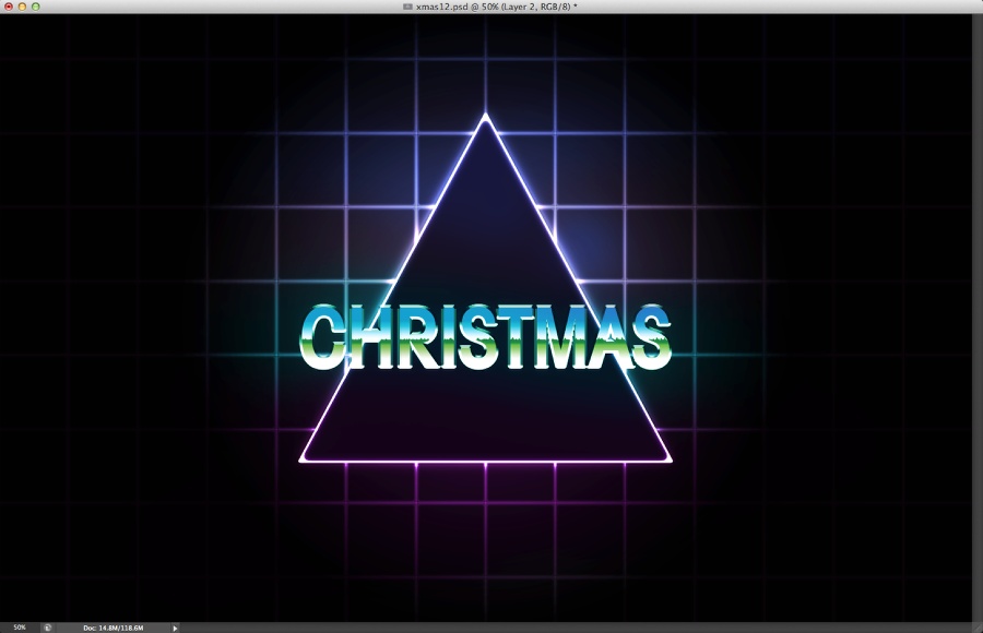 80s Christmas Artwork in Photoshop