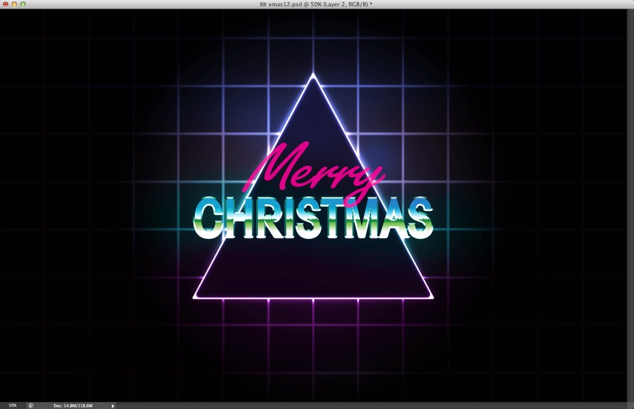 80s Christmas Artwork in Photoshop