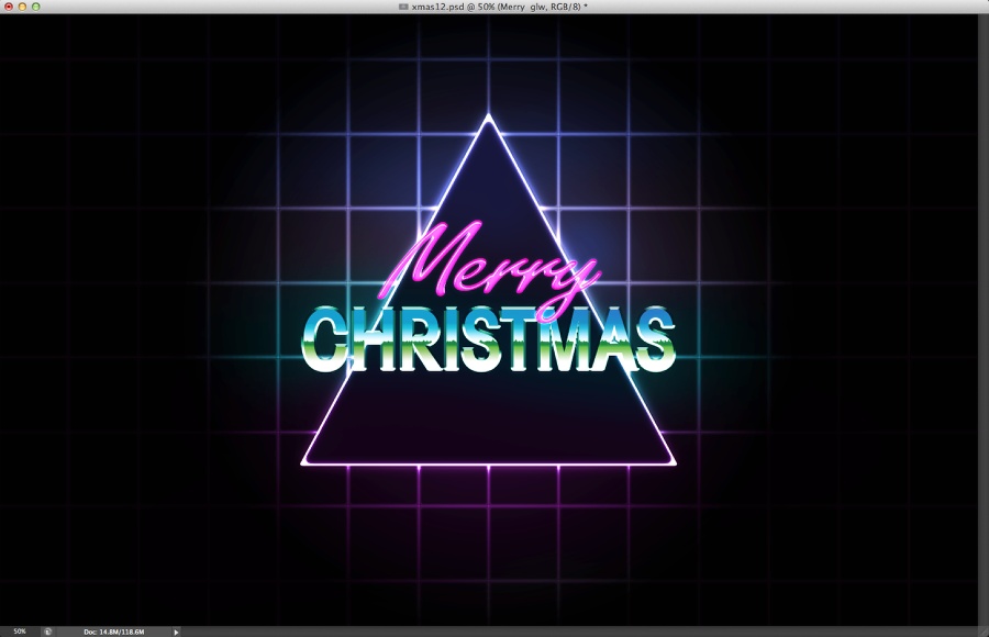 80s Christmas Artwork in Photoshop