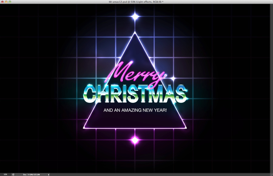 80s Christmas Artwork in Photoshop