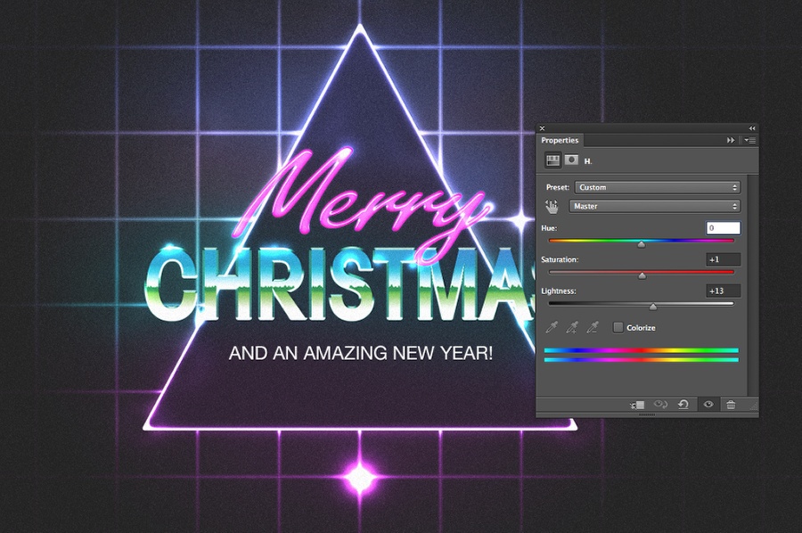 80s Christmas Artwork in Photoshop