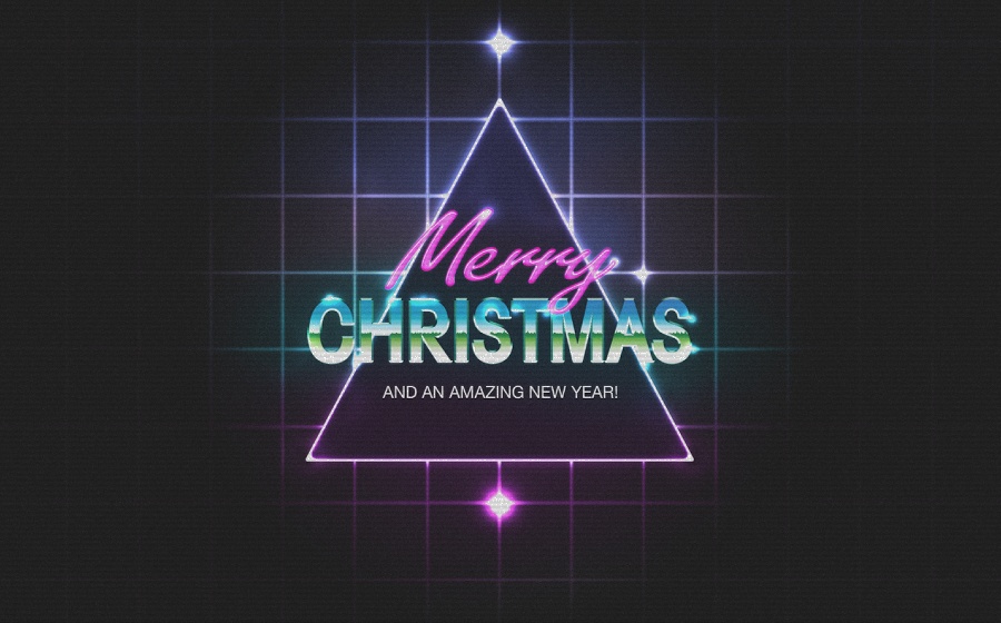 80s Christmas Artwork in Photoshop