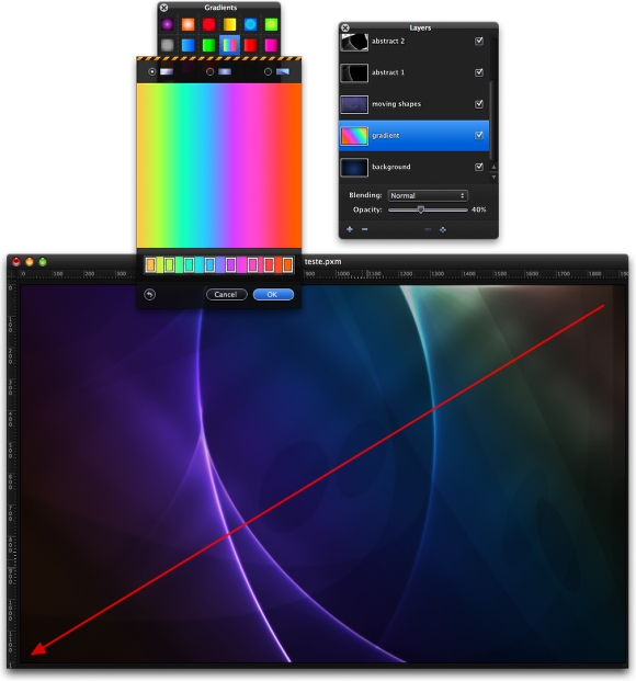 Abstract Wallpaper in Pixelmator