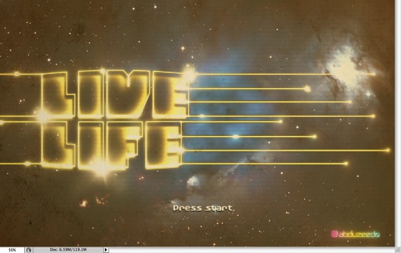 Amazing Video-Game Text Style in Photoshop