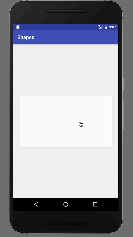 Android Native Prototyping - Shapes and Click Event