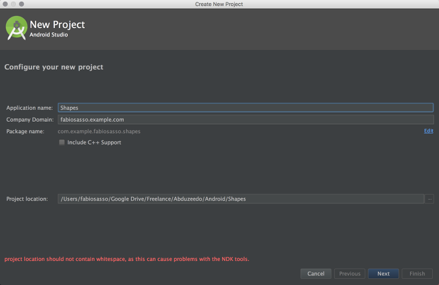Android Native Prototyping - Shapes and Click Event