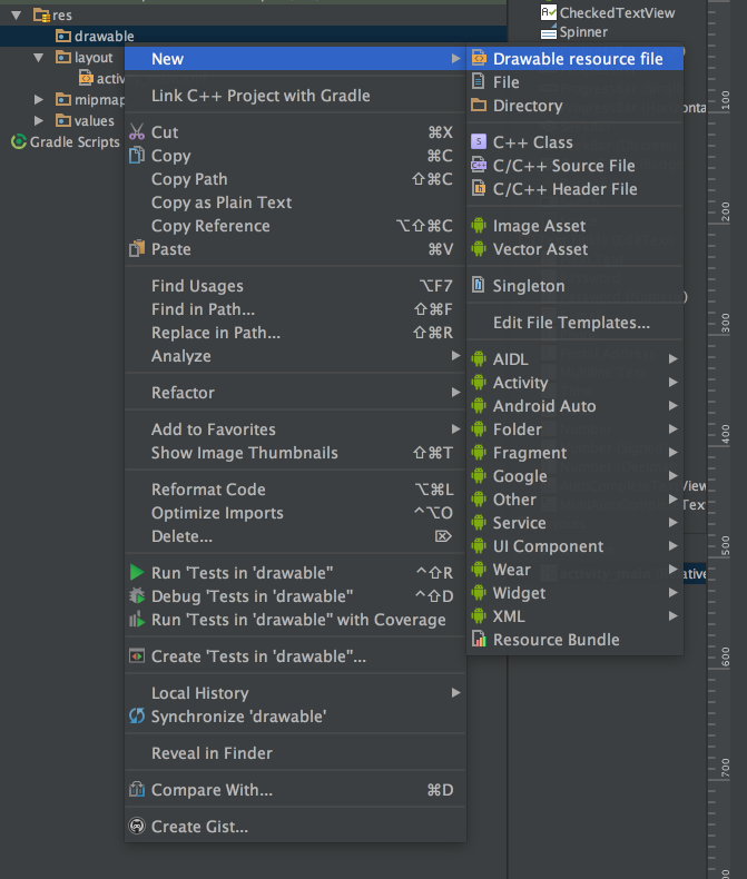 Android Native Prototyping - Shapes and Click Event