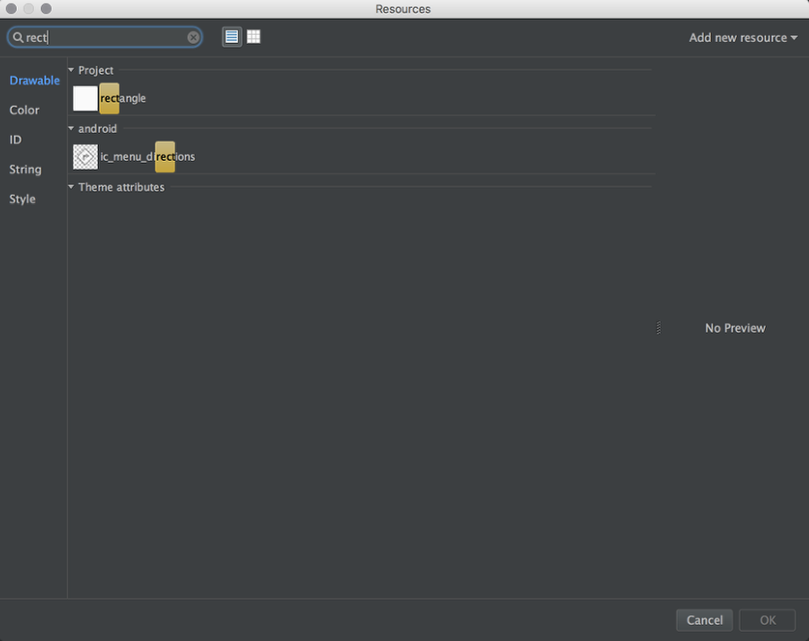 Android Native Prototyping - Shapes and Click Event