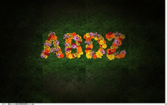 Super Easy and Cool Flower Text Effect in Photoshop