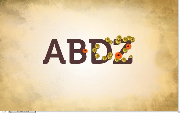 Super Easy and Cool Flower Text Effect in Photoshop