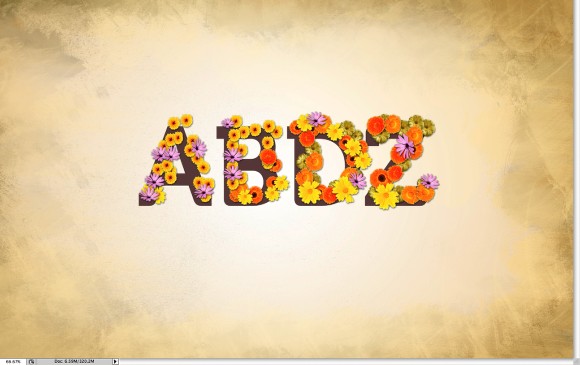 Super Easy and Cool Flower Text Effect in Photoshop