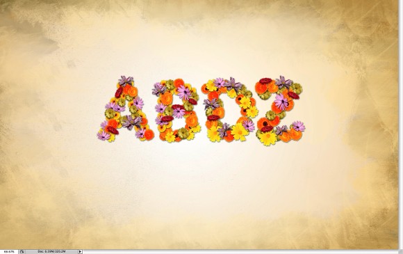 Super Easy and Cool Flower Text Effect in Photoshop