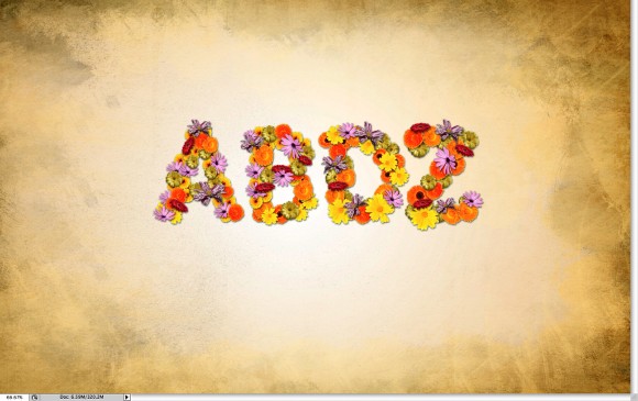 Super Easy and Cool Flower Text Effect in Photoshop