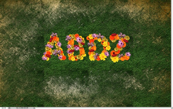Super Easy and Cool Flower Text Effect in Photoshop