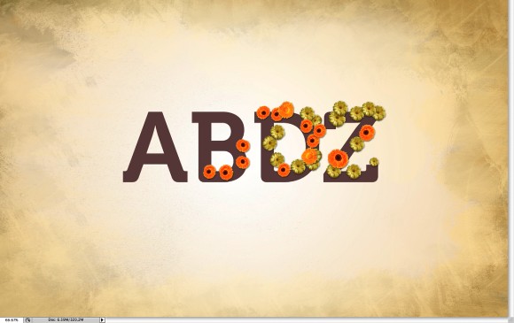 Super Easy and Cool Flower Text Effect in Photoshop