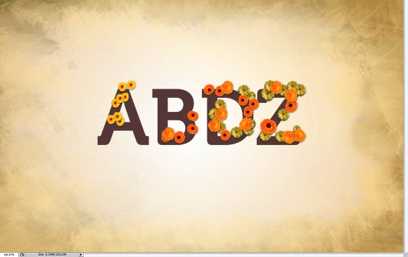 Super Easy and Cool Flower Text Effect in Photoshop