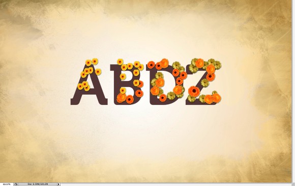Super Easy and Cool Flower Text Effect in Photoshop