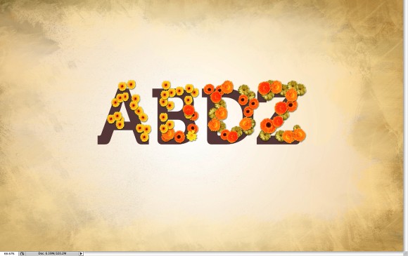 Super Easy and Cool Flower Text Effect in Photoshop