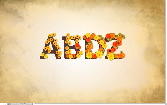 Super Easy and Cool Flower Text Effect in Photoshop