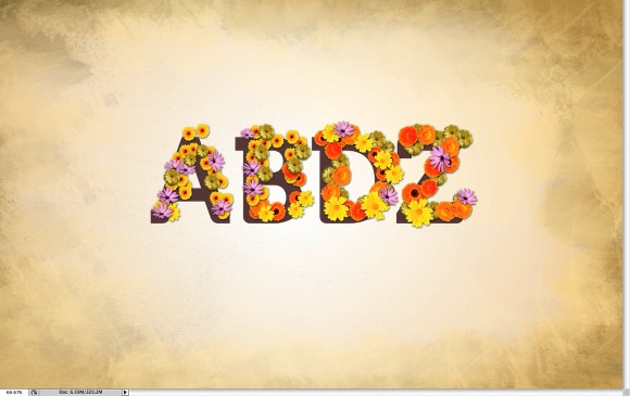 Super Easy and Cool Flower Text Effect in Photoshop