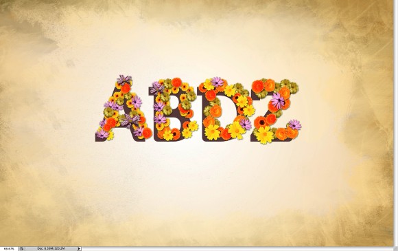 Super Easy and Cool Flower Text Effect in Photoshop