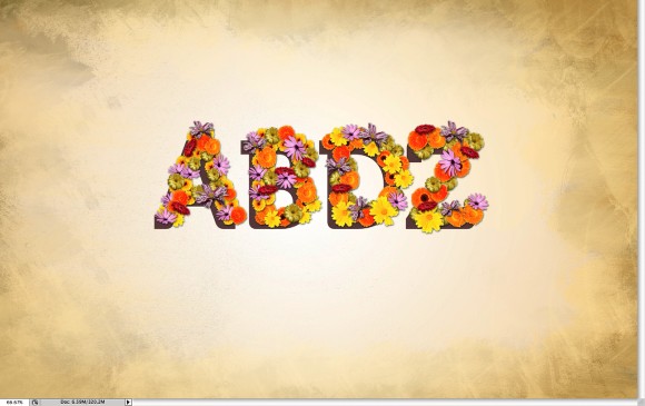 Super Easy and Cool Flower Text Effect in Photoshop