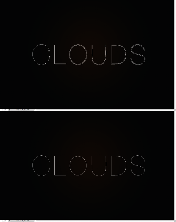 Image of a step from the Photoshop Quick Tips #6: Cloudy Text