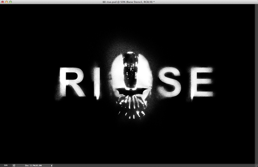 Dark Knight Rises Stencil Effect in Photoshop