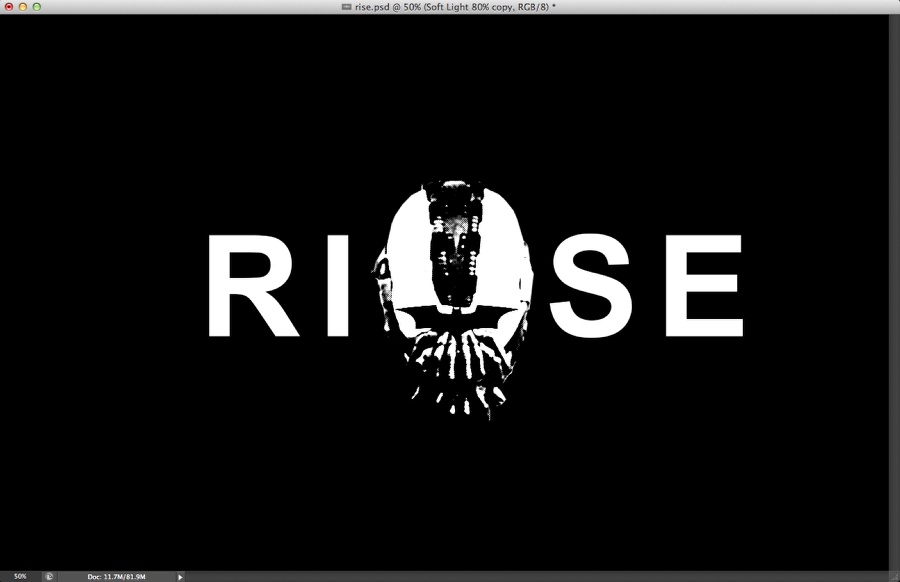Dark Knight Rises Stencil Effect in Photoshop