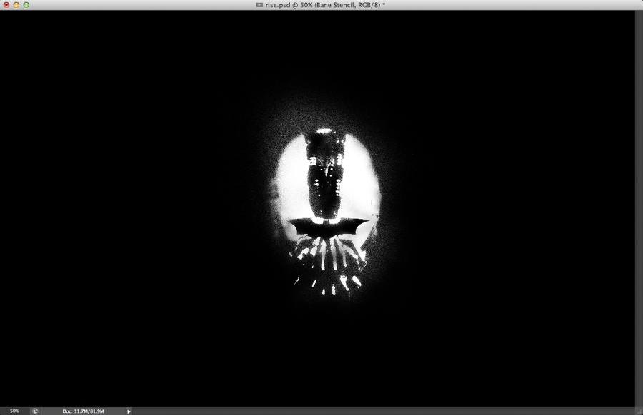 Dark Knight Rises Stencil Effect in Photoshop