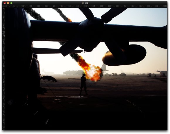 Fiery Fireballs in Pixelmator 1.4