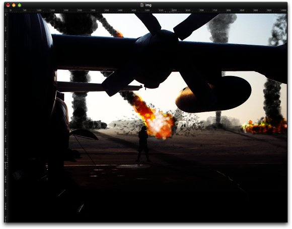Fiery Fireballs in Pixelmator 1.4