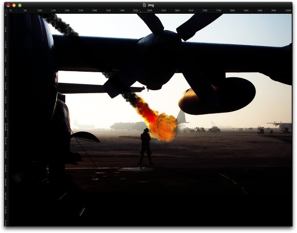 Fiery Fireballs in Pixelmator 1.4
