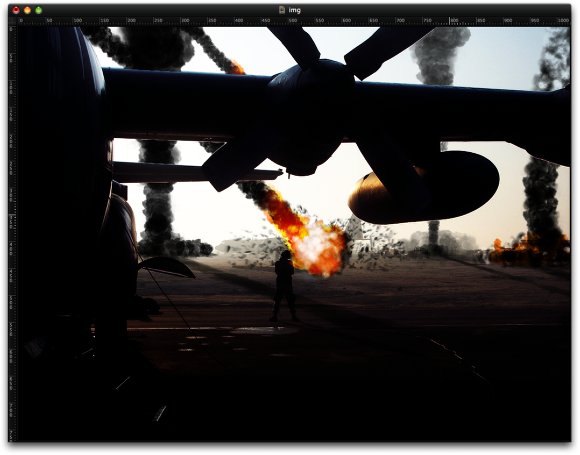 Fiery Fireballs in Pixelmator 1.4