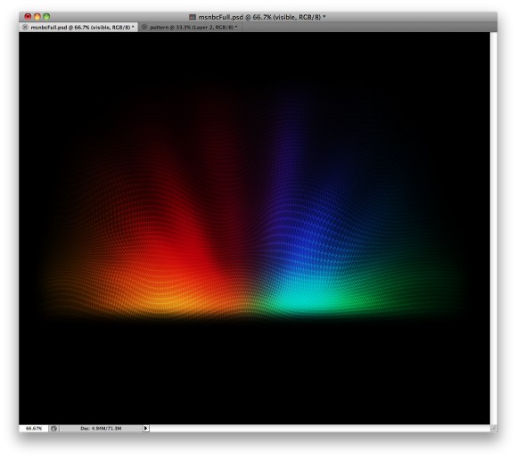 MSNBC Background in Photoshop