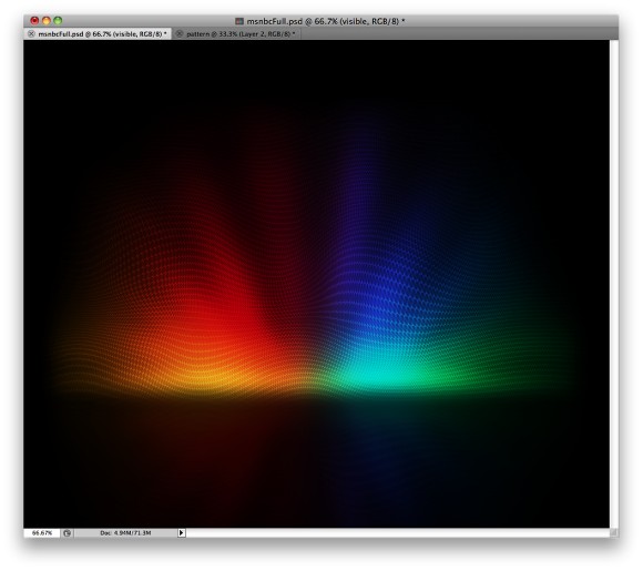 MSNBC Background in Photoshop