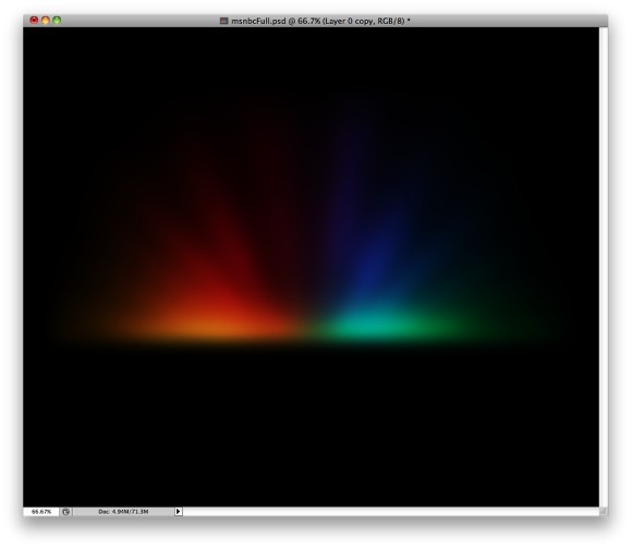 MSNBC Background in Photoshop
