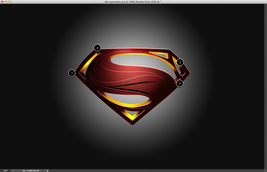 Man of Steel Symbol in Illustrator & Photoshop