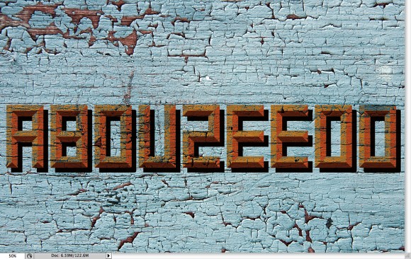Old Style Typography Sign in Photoshop