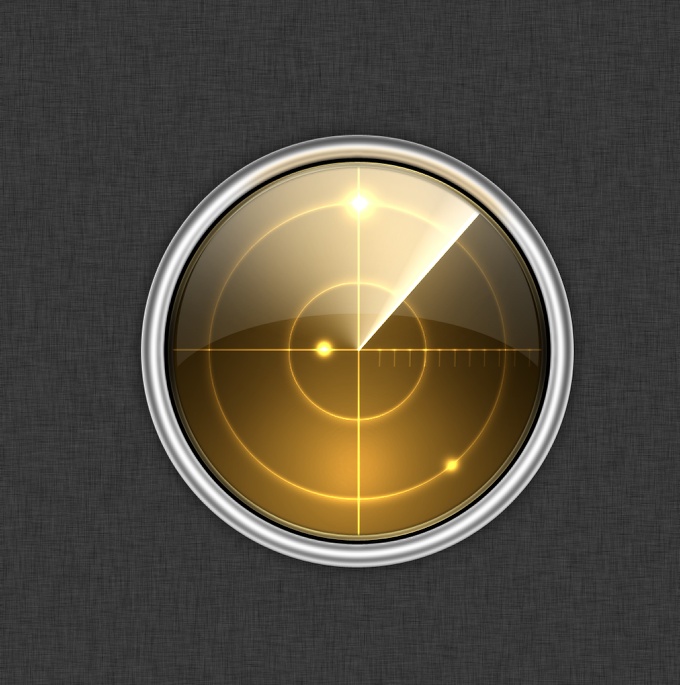 Radar Icon in Photoshop