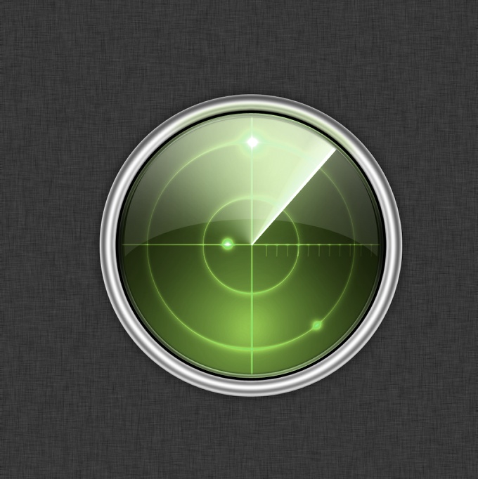 Radar Icon in Photoshop