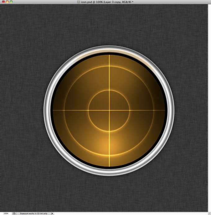 Radar Icon in Photoshop
