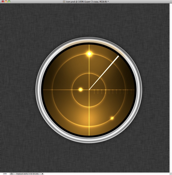 Radar Icon in Photoshop