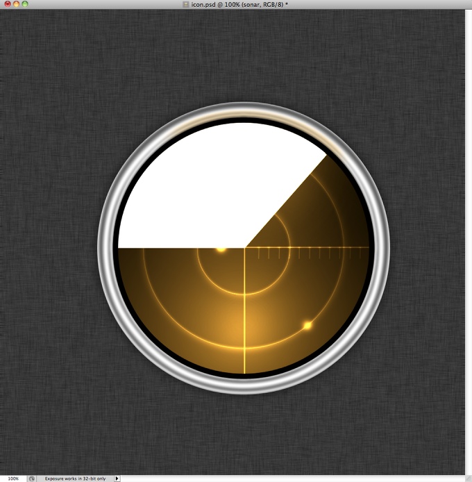 Radar Icon in Photoshop