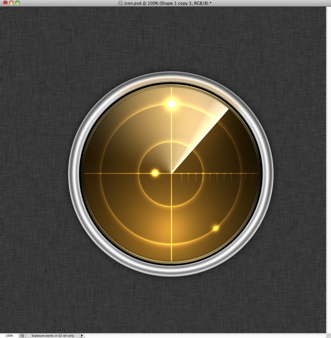 Radar Icon in Photoshop