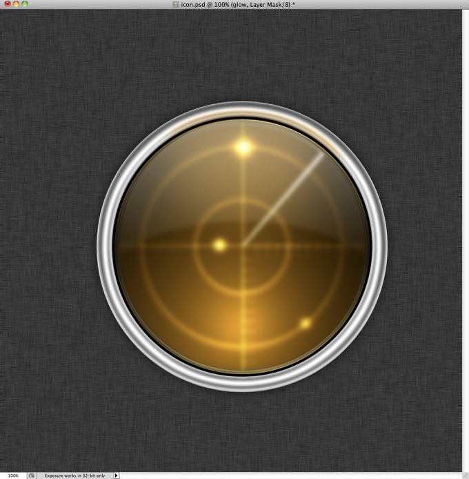 Radar Icon in Photoshop
