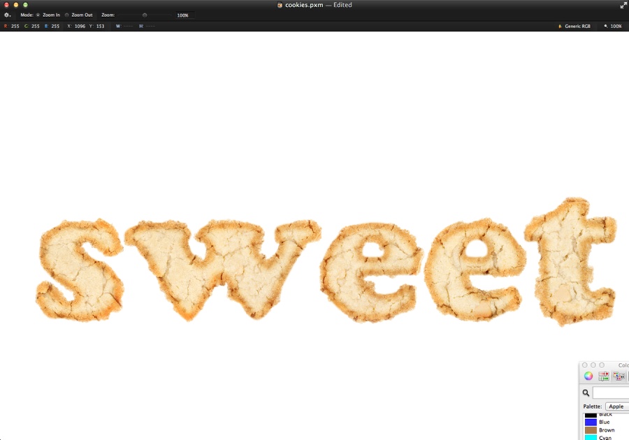 Sweet Cookies Typography in Pixelmator