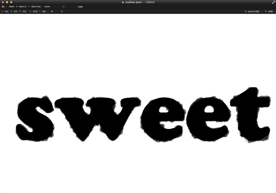 Sweet Cookies Typography in Pixelmator