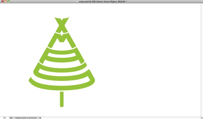 Xmas Tree Typography in Photoshop