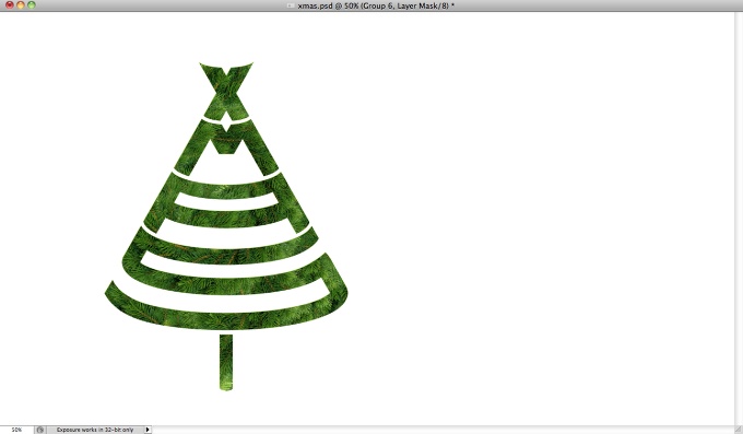 Xmas Tree Typography in Photoshop